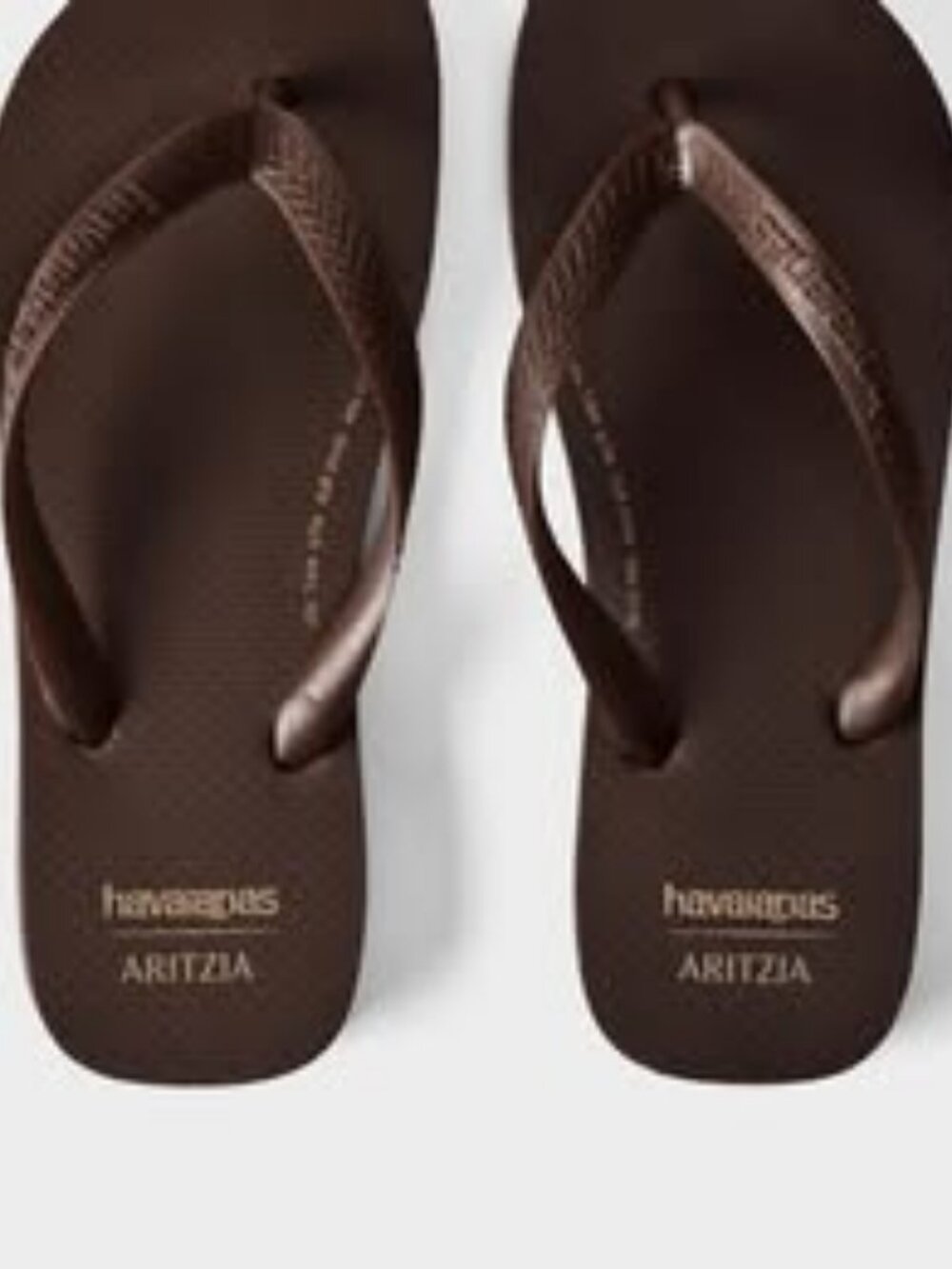 NEW Havaianas x Aritzia Top Flip-Flops, Size 9/10, Rich Mocha Brown